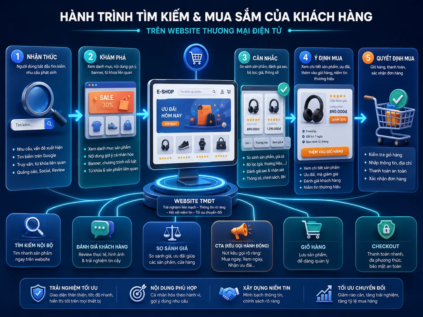 Hành trình tìm kiếm khách hàng trong seo ecommerce