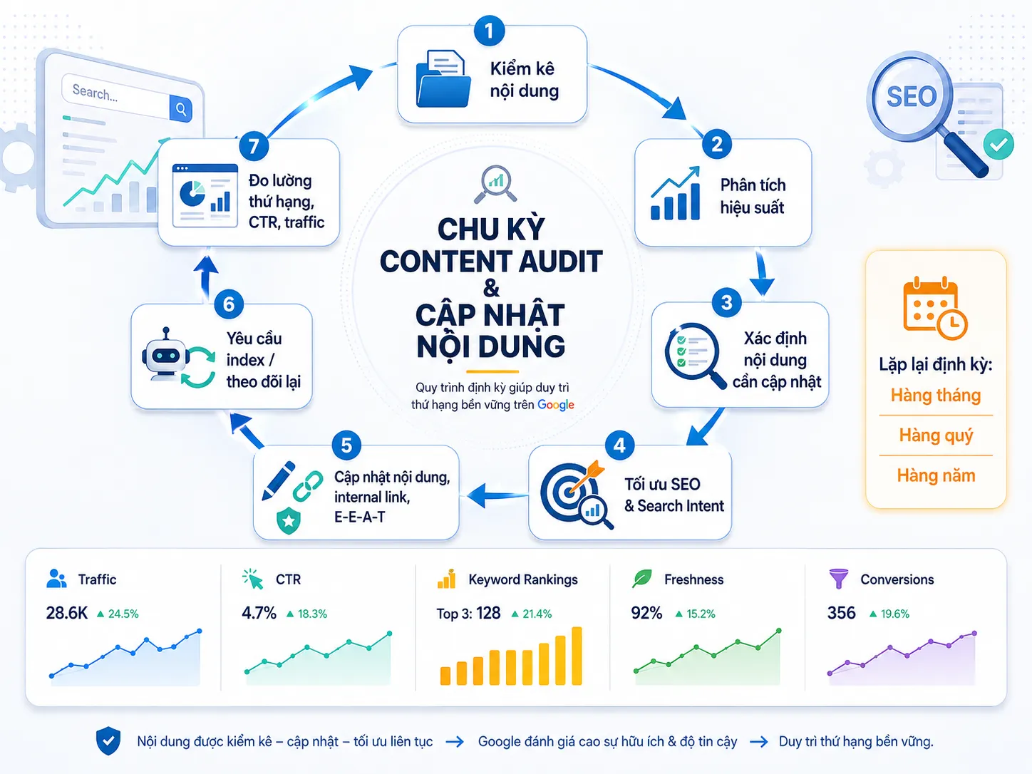 Tối ưu nội dung chuẩn SEO an toàn không vi phạm thuật toán Google