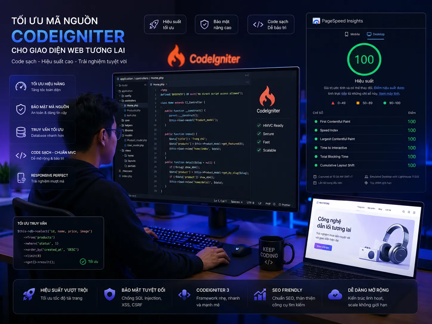 Thiết kế giao diện web tương lai tối ưu hiệu năng tại SaniViet