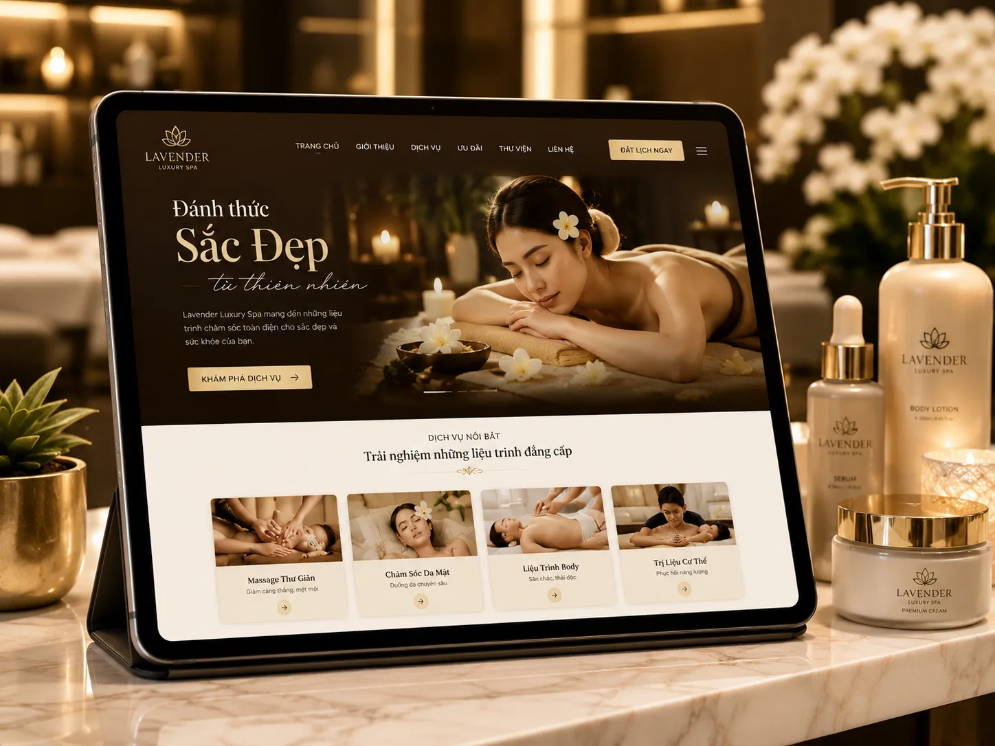 Thiết kế website spa chuyên nghiệp và sang trọng