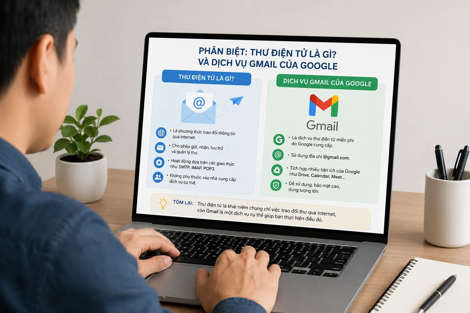 Thư điện tử là gì và sự phân biệt rõ ràng giữa Email và Gmail