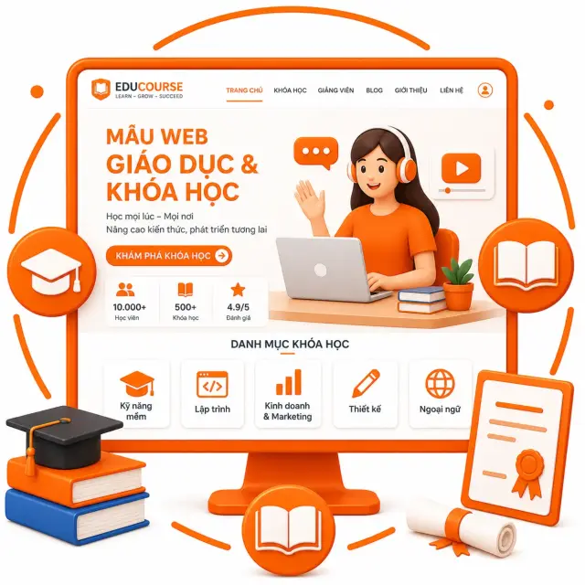 Mẫu Web Giáo Dục & Khóa Học