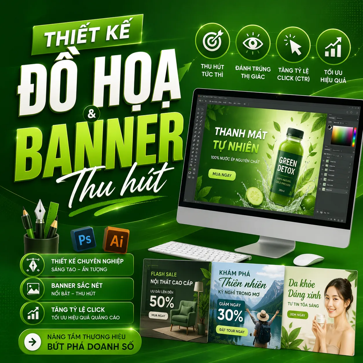 Thiết kế Đồ Họa & Banner Thu Hút