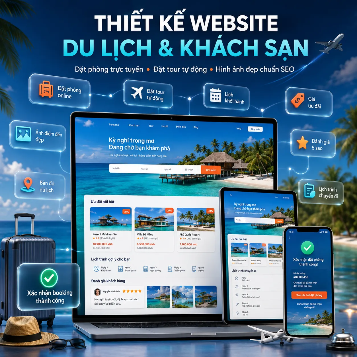 Thiết kế website Du lịch & Khách sạn